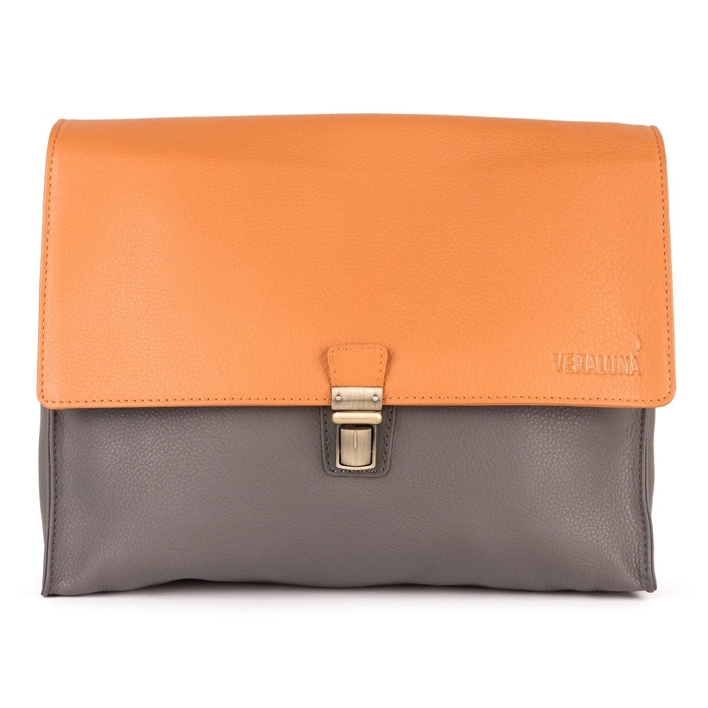 Post Clutch Bag in Caramel & Grey — Veraluna by Oxfam Intermón