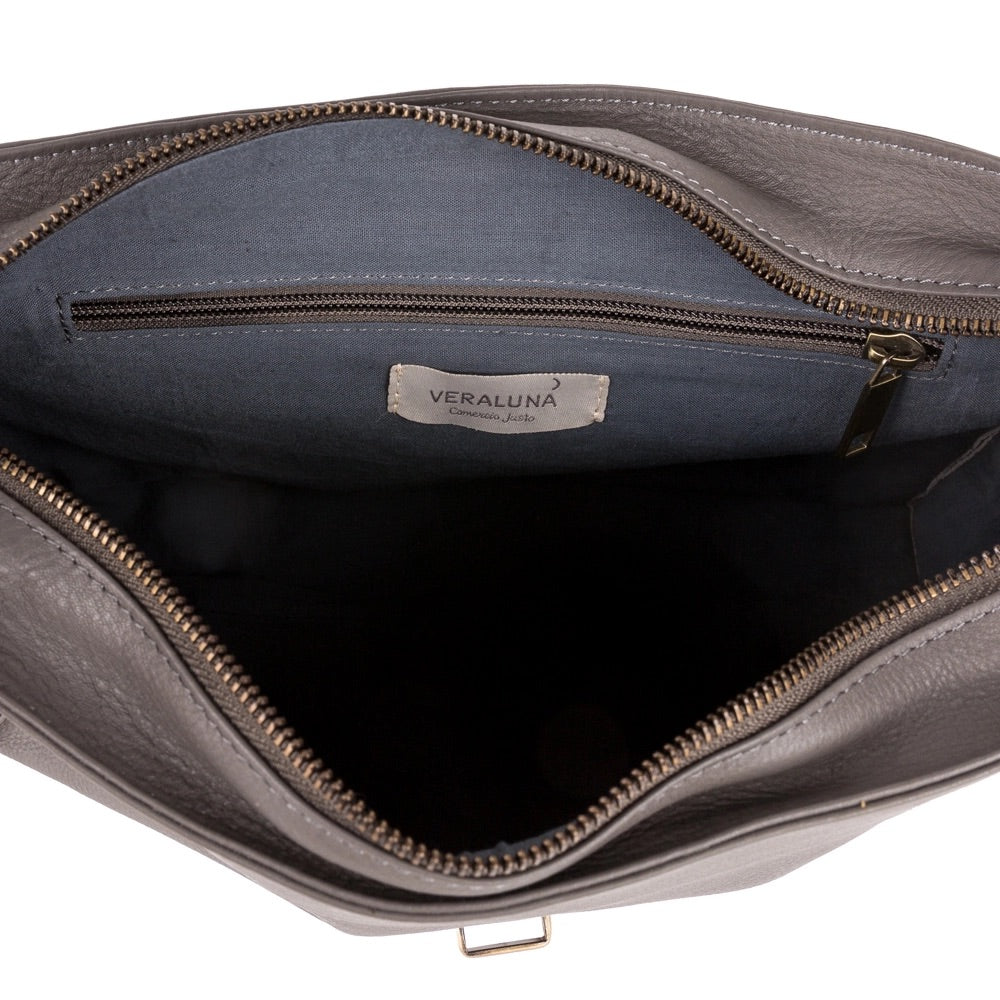 Post Clutch Bag in Caramel & Grey — Veraluna by Oxfam Intermón