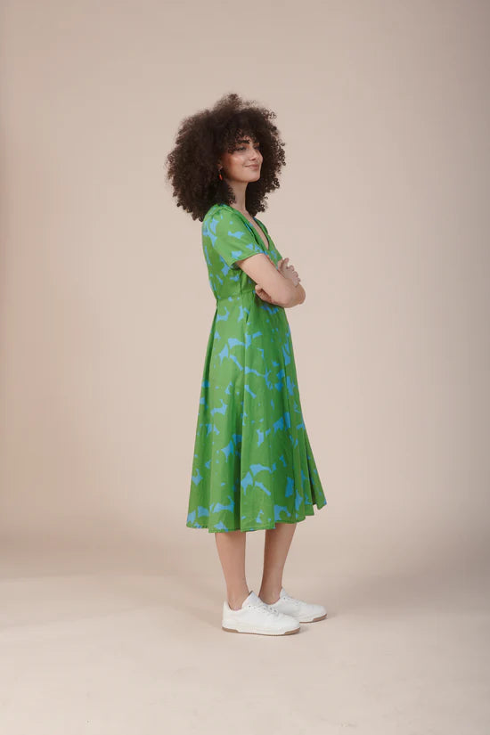 Recto Ombres Green Dress