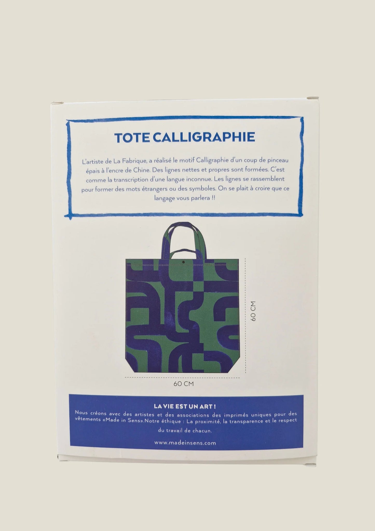 Toti Calligraphy Foldable Bag in Green