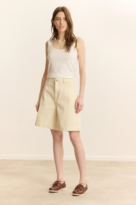 Vosges Lemon Denim Bermuda