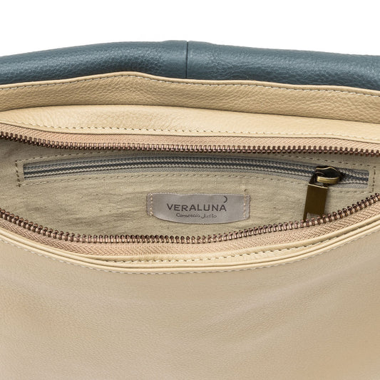 Kawi Crossbody Bag in Sand & Petroleum Green — Veraluna by Oxfam Intermón