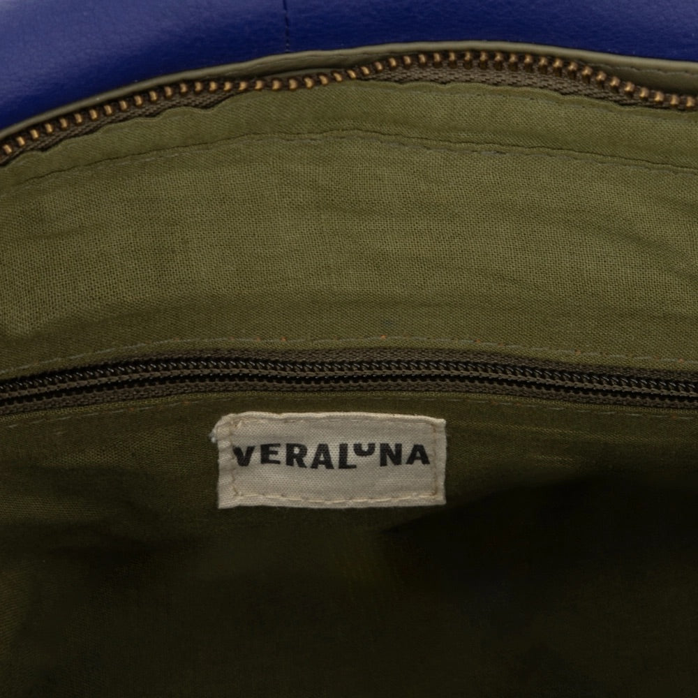 Kawi Crossbody Bag in Khaki & Blue — Veraluna by Oxfam Intermón