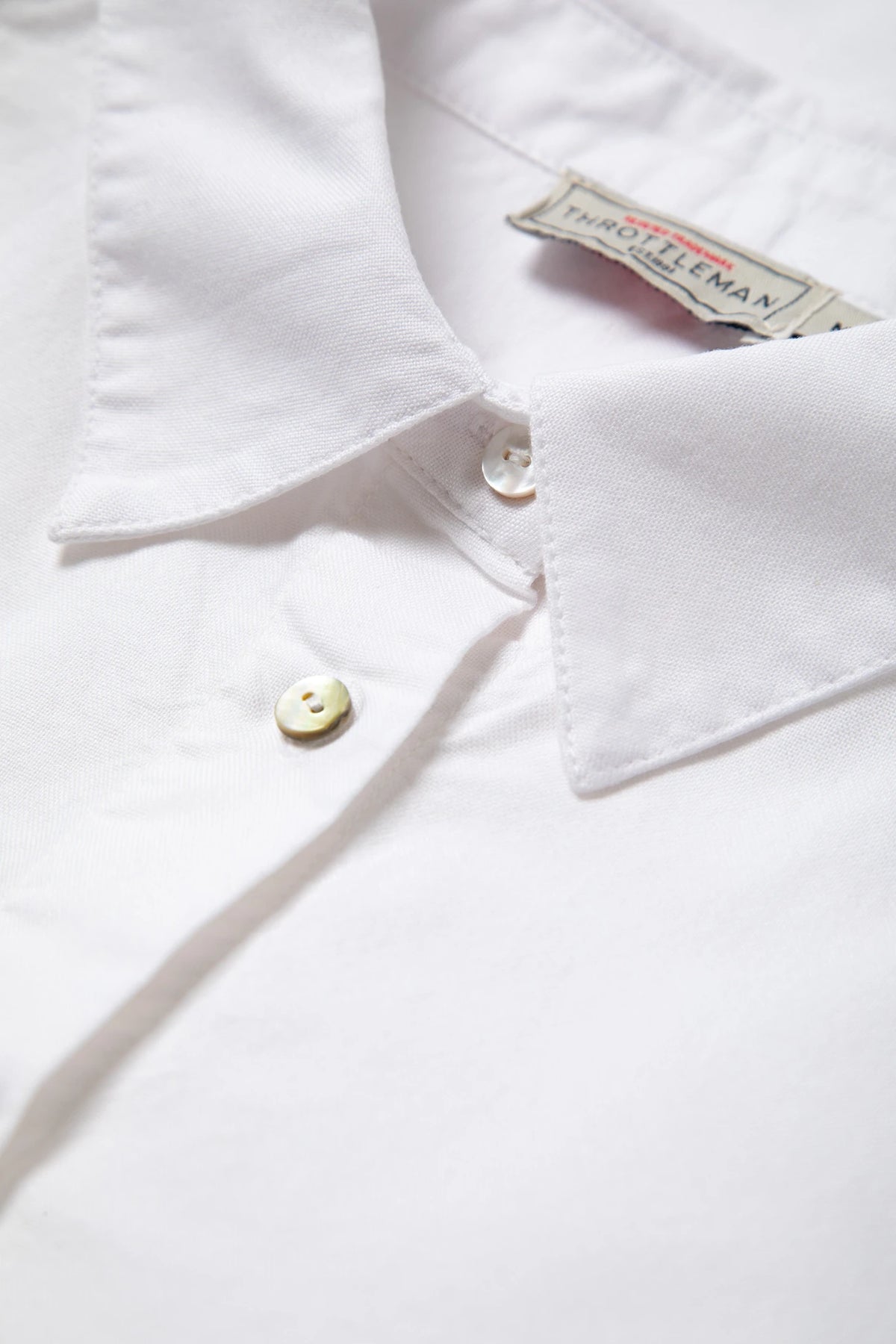 White Cropped Oxford Shirt