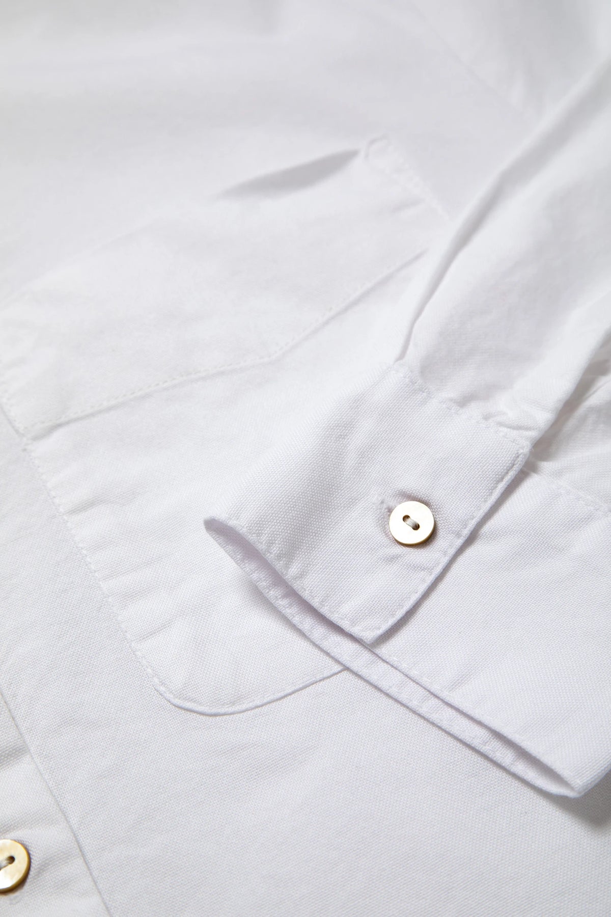 White Cropped Oxford Shirt