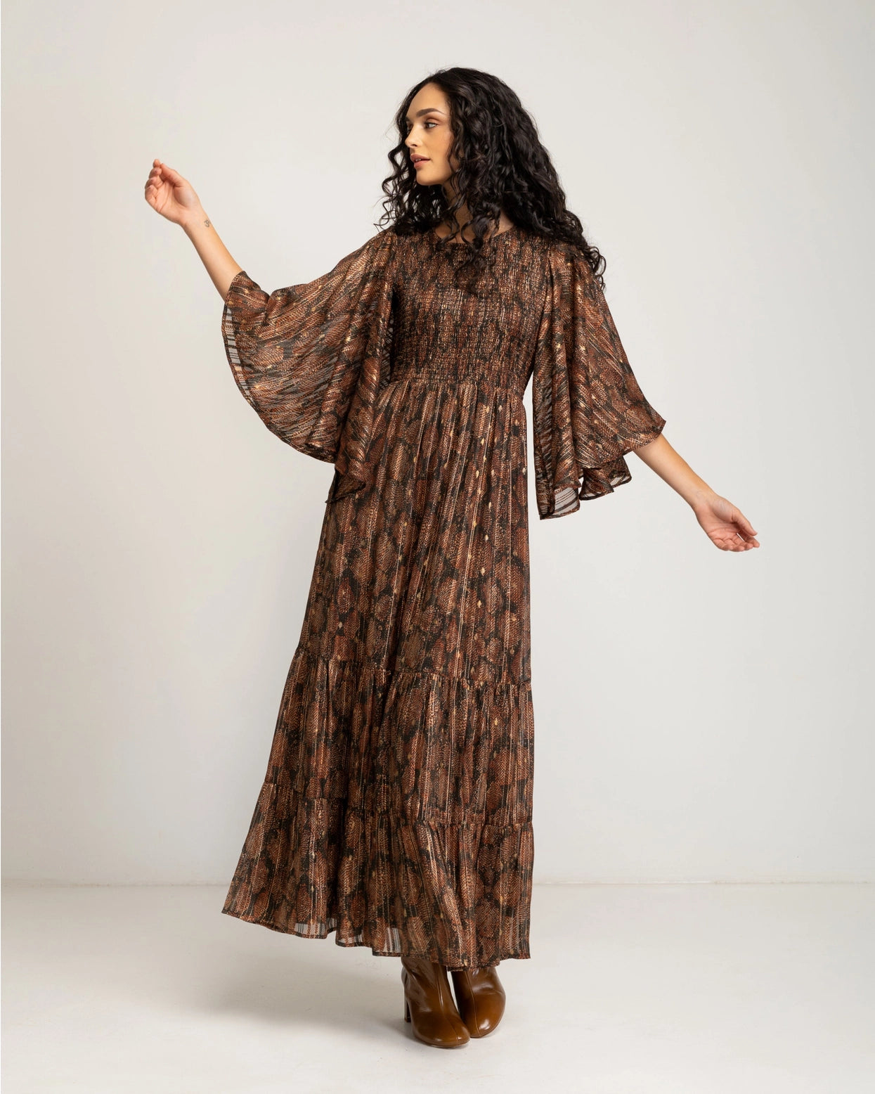 Eteria Long Shiny Dress