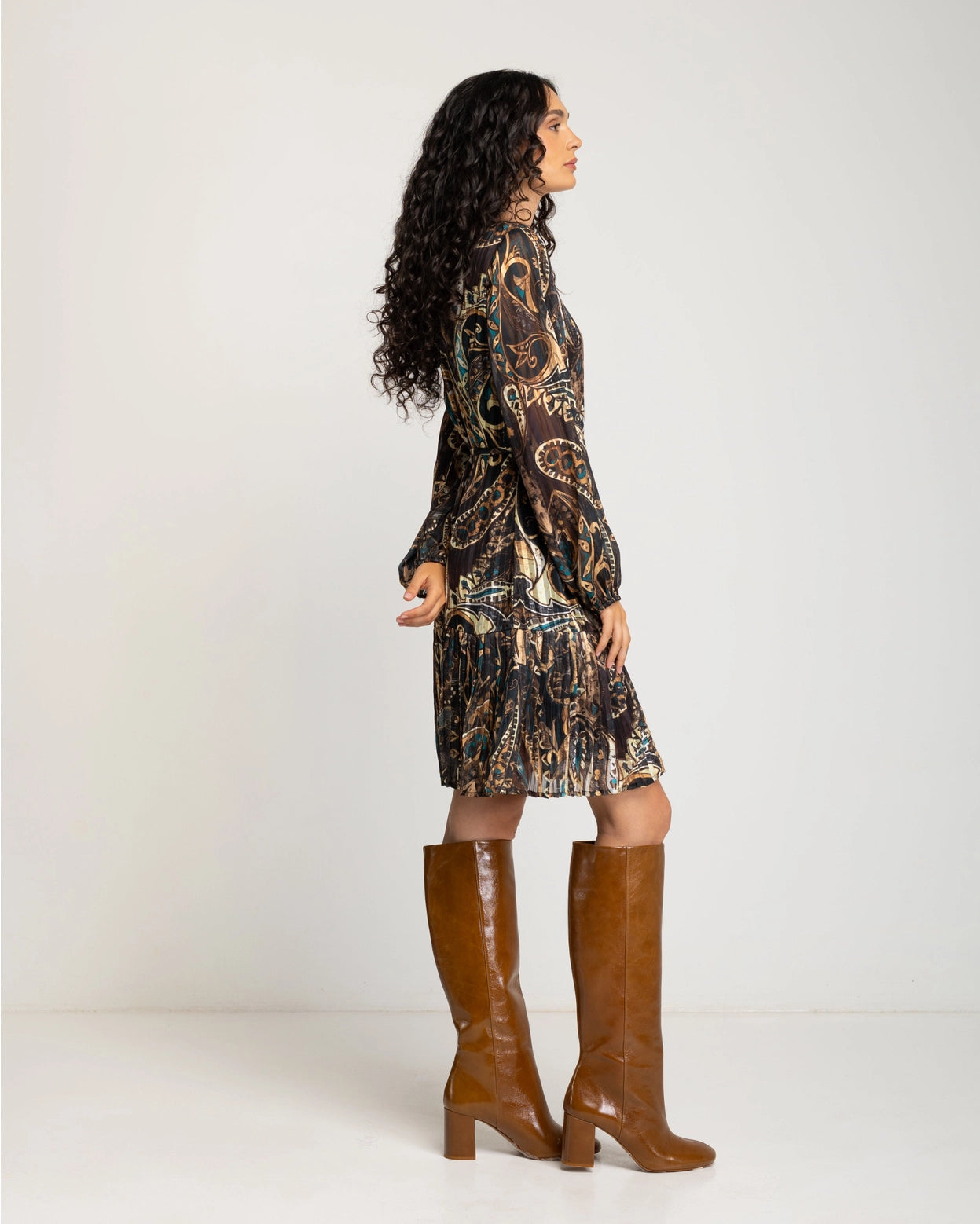 Adelia Pleated Dress