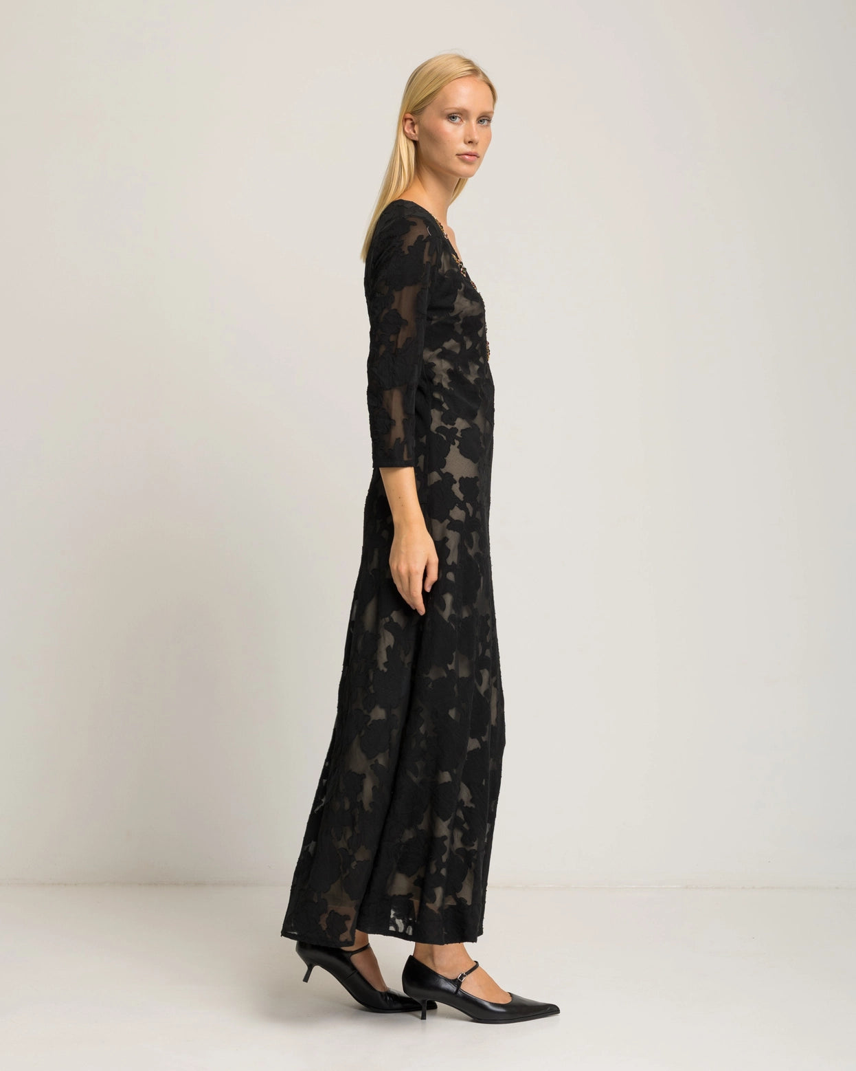 Ambria Black Velvet Dress