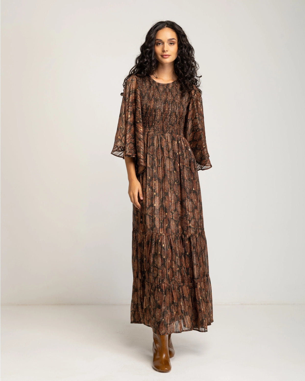 Eteria Long Shiny Dress