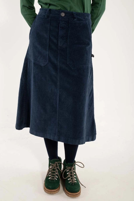 Danesweetie Cord Skirt in Navy by Danefae